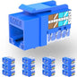 Rapink RJ45 Keystone Jack Cat6 10G Support, Cat6 Keystone Jacks UTP 10 Pack by Rapink