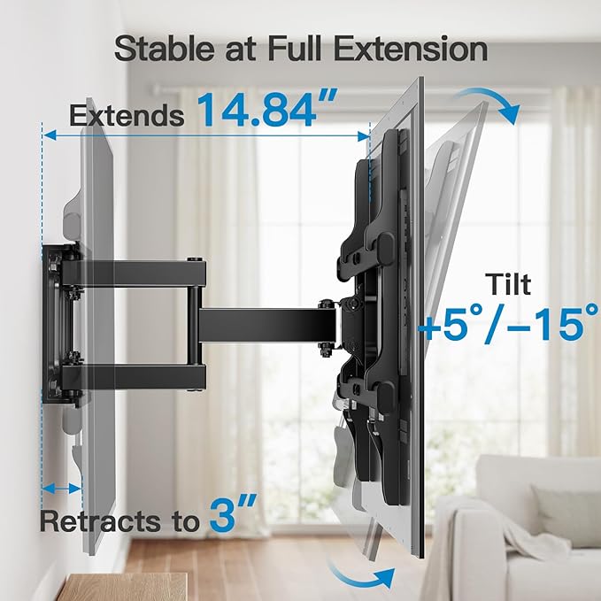 Pipishell Full Motion TV Wall Mount - Image 5