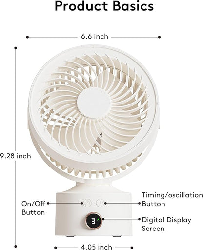 CARONSORT Small Desk Oscillating Fan, Table Air Circulator Fans - Image 8