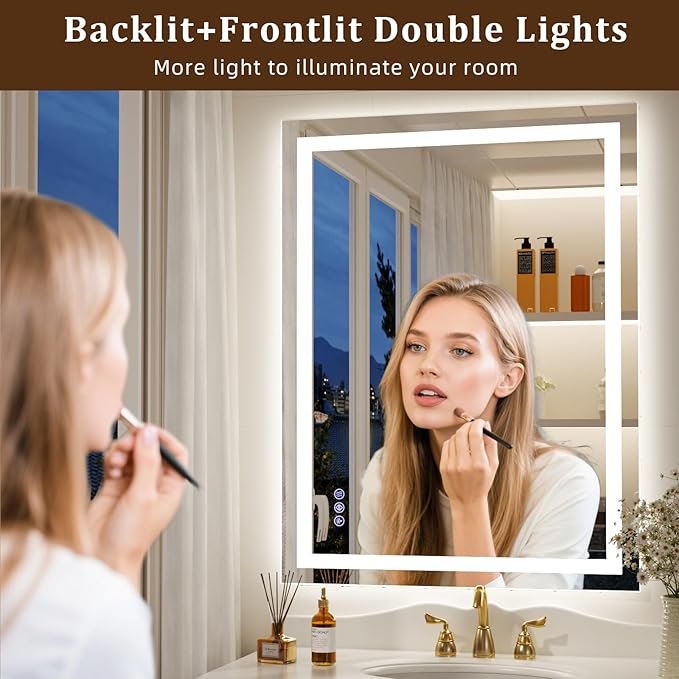 36"x 30" LED Bathroom Mirror, Wall Vanity Mirrors - Image 2