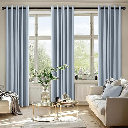 MIULEE Light Blue Blackout Curtains - Image 6