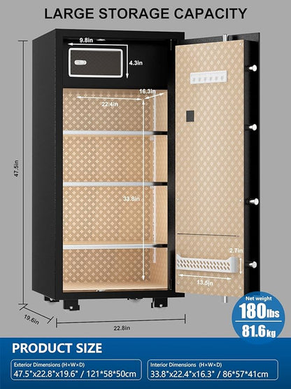 TIGERKING 11.5 Cu Ft Large Heavy Duty Home Security Safe – Digital Touchscreen - Image 2