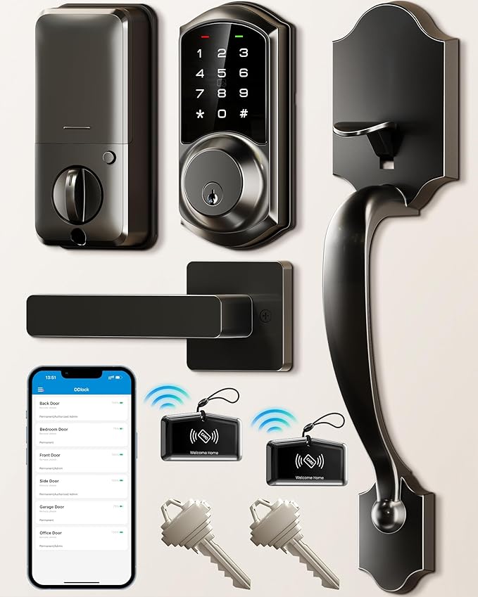 Veise VE06-H Smart Front Door Lock Set, App Control, Keyless Entry Deadbolt by Veise