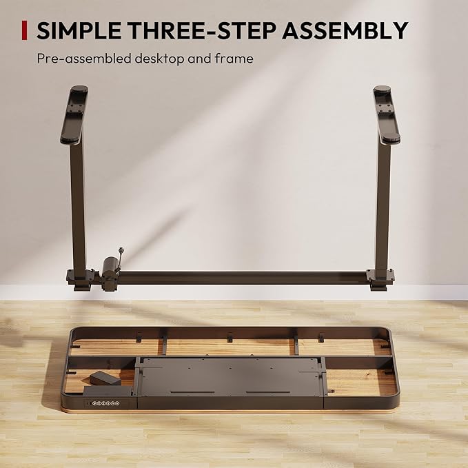 Standing Desk with Drawer, Electric Height Adjustable Home Office Desk with - Image 6