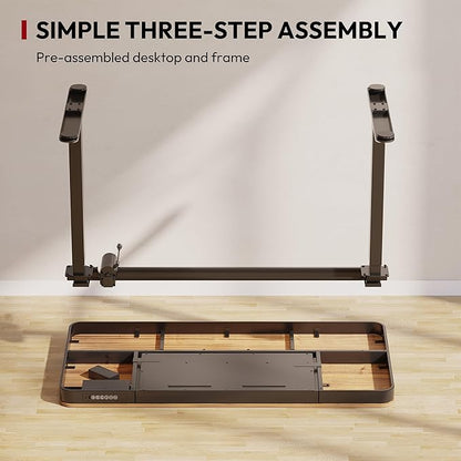 Standing Desk with Drawer, Electric Height Adjustable Home Office Desk with - Image 6