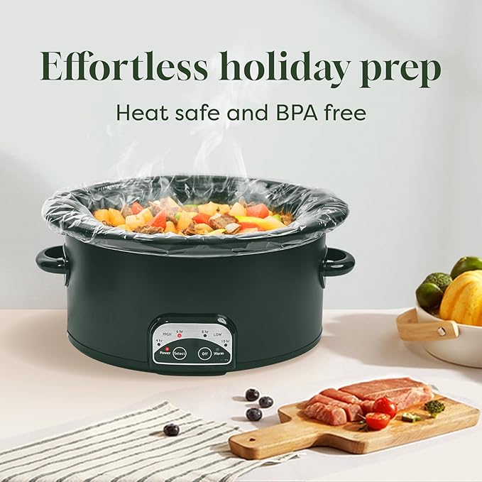 Slow Cooker Liners, Disposable Oval Large Size 13" x 21", Fits 3-8 Quart Pot - Image 2