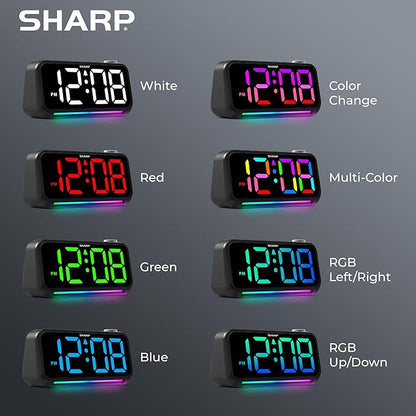 Sharp LED Digital Clock for Bedroom, Super Loud Alarm Clock for Heavy Sleepers - Image 4
