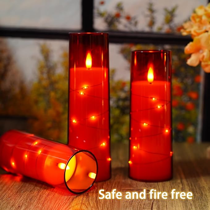 Flickering Flameless LED Candles, Battery Operated Candles 9 Pcs - Image 3