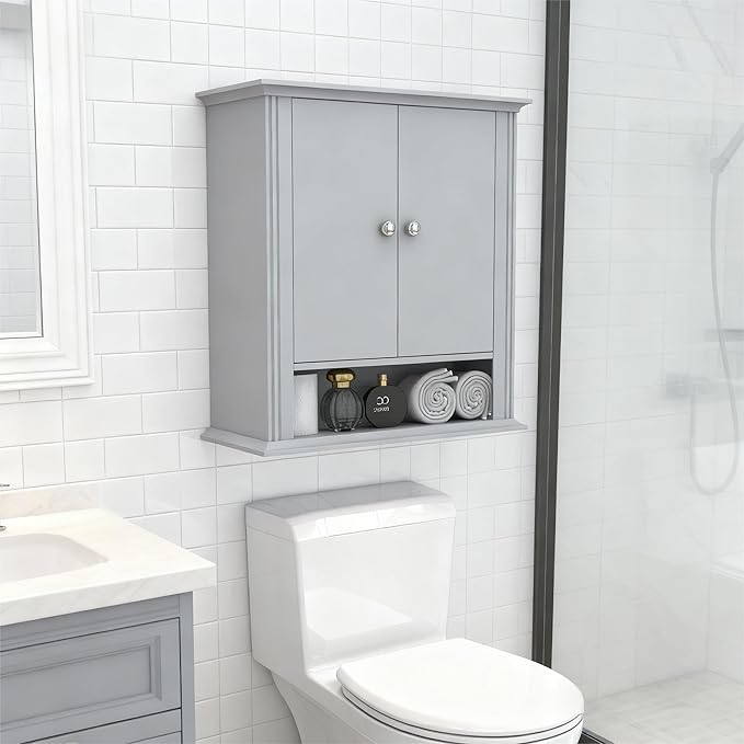 Wall Mounted Bathroom Cabinet Wooden Storage Cabinet - Image 2