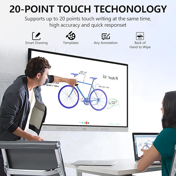 Smart Board 65 inch 4K Interactive Whiteboard Touch Screen, Digital Smart - Image 4