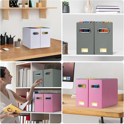 BALEINE File Organizer Box, Cardboard File Folder Organizer - Image 8