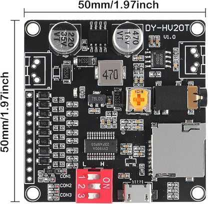 AITIAO 2PCS 20W Voice Playback Module MP3 Music Player DC 6-35V 12V/24V Sound - Image 6