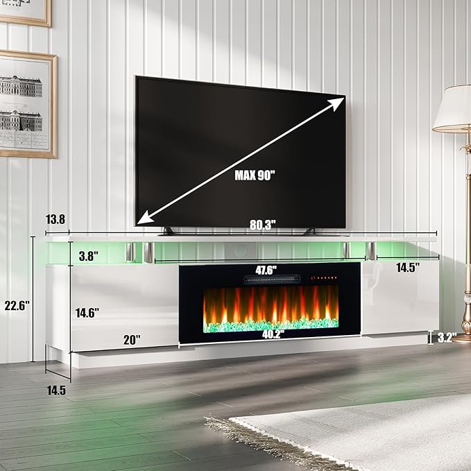 AMERLIFE Fireplace TV Stand - Image 4