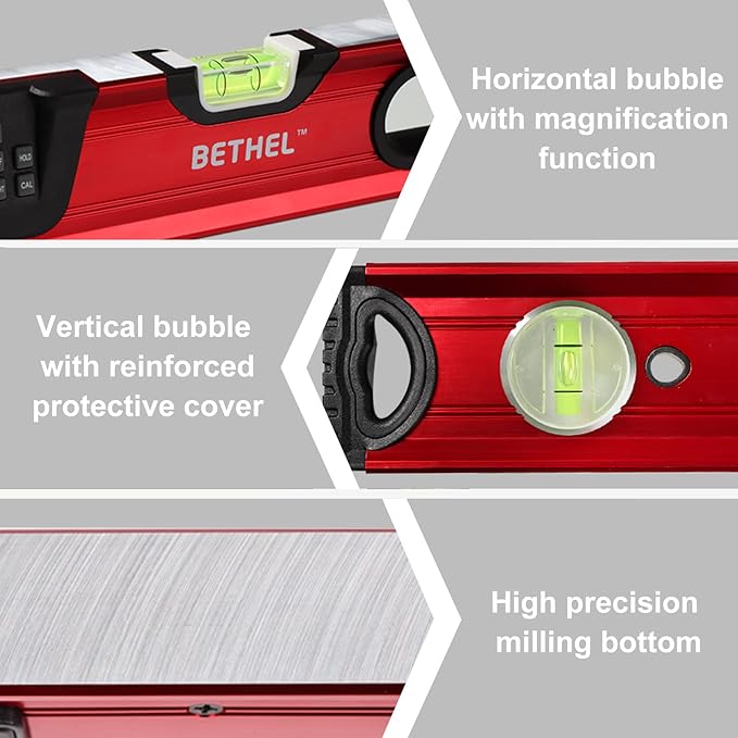 24 inch Digital Magnetic Level, Digital Smart Torpedo Level Tool - Image 2