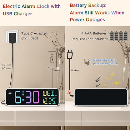 Peakeep Large Display Digital Alarm Clock - Image 5