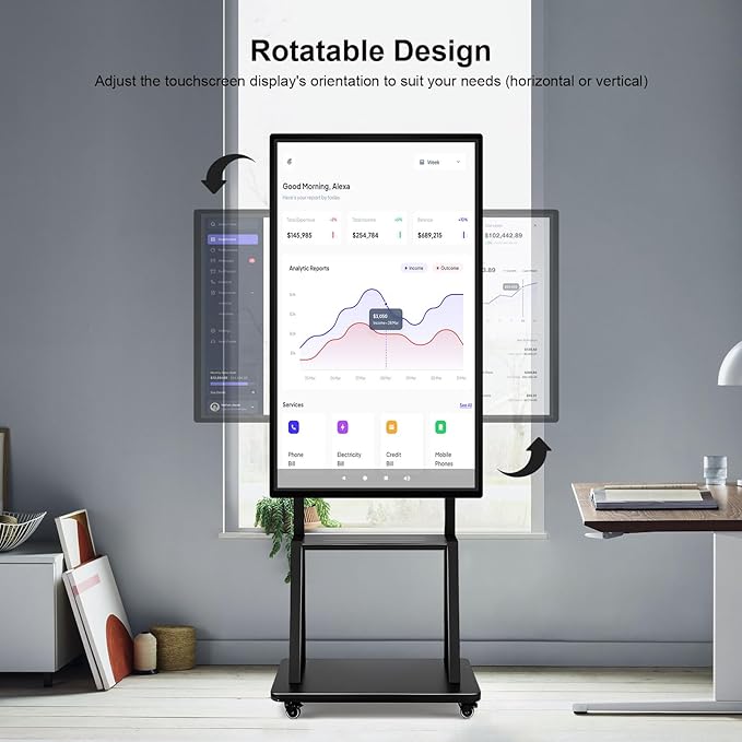 49" Smart Board, 8+64GB Electronic Whiteboard, Touchscreen Digital Whiteboard - Image 2