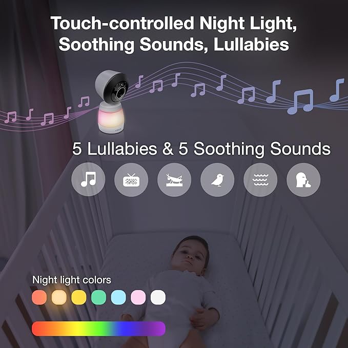 VTech Smart WiFi Baby Monitor, 2K CMOS Sensor Camera, 5.5-inch HD IPS Screen - Image 7