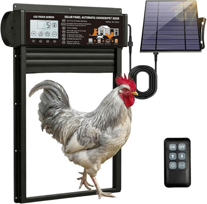 XRDZYXGS Automatic Chicken Coop Door Opener, Space-Saving Roll-up Design by XRDZYXGS