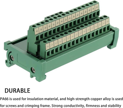 ANMBEST 2 in 16 Out Terminal Blocks Module, 25A DIN Rail and Panel Mounting - Image 3