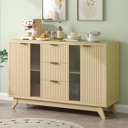 Fluted Sideboard Buffet Cabinet by GlouModFurniture