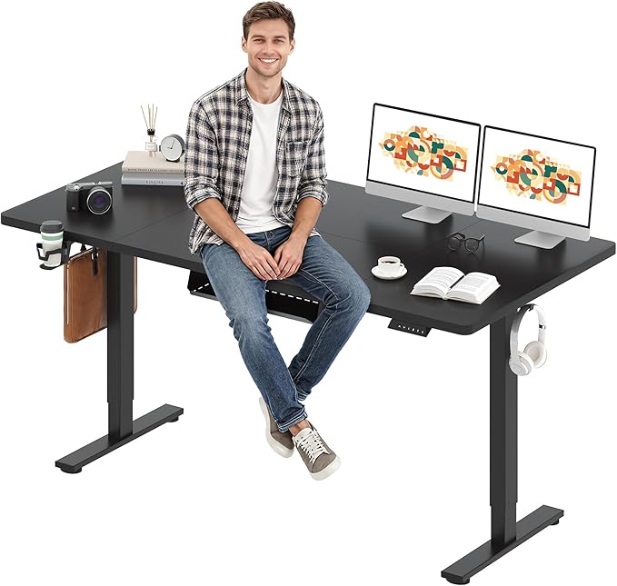 SANODESK Electric Standing Desk 71 x 32 Inches Height Adjustable Stand Up by sanodesk