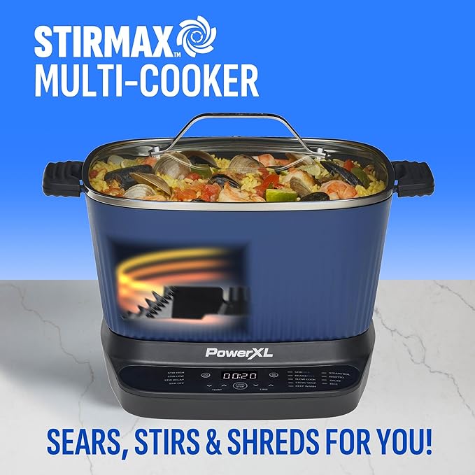 STIRMAX™ Midnight Blue 7.5 Quart Digital Multi-Cooker - Image 2