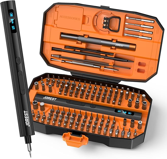 JOREST 155 in 1 Mini Electric Screwdriver Cordless, Precision Power Screwdriver by Jorest