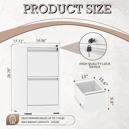 File Cabinet, 2 Drawer File Cabinet - Image 3