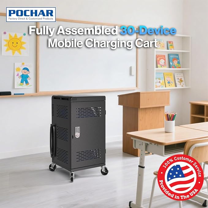 4 Pack | Fully Assembled 30 Bay Multi Device Charging Station - Image 2