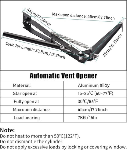 Auto Vent Opener Automatic Greenhouse Windows Opener Temperature Sensitive Roof - Image 2