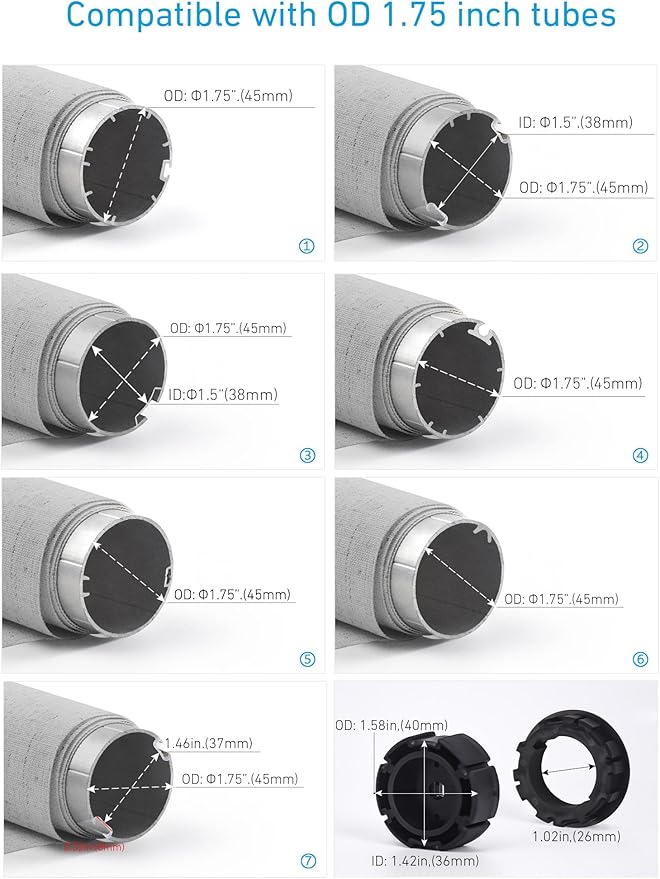 Rollerhouse 1.75"/45mm Roller Shade Battery Powered Motor - Image 6