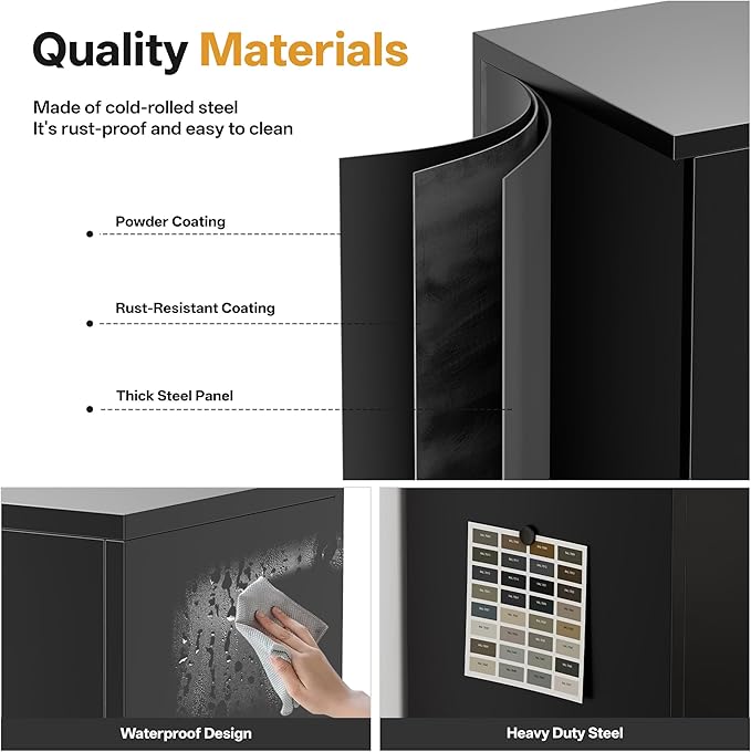 Metal Storage Cabinets with 1Drawer, Steel Storage File Cabinet - Image 7