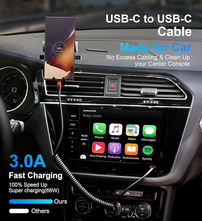 KIYODA USB C to USB C Cable 6ft, Type C Fast Charging Compatible - Image 3