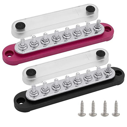 8 x M5 Studs Power Distribution Block Bus Bar 12V, Ampper 5.9" HD 120A Marine by Ampper