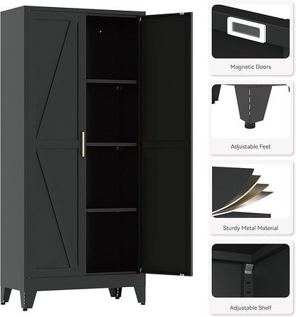 61" Tall Pantry Cabinet, Kitchen Pantry Storage Cabinets - Image 4