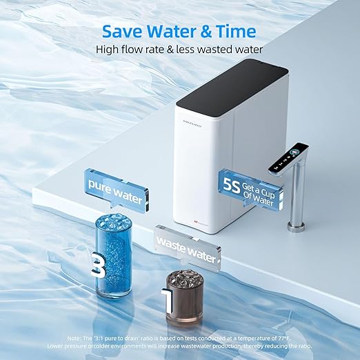 MIZUDO Smart WiFi 800GPD Tankless Reverse Osmosis System, 9 Stage Reverse - Image 8