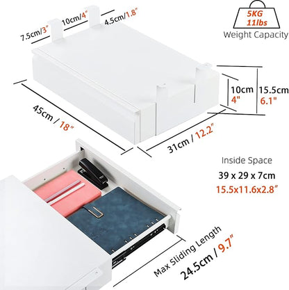 Under Desk Drawer 18", Pull-out Storage Organizer - Image 3
