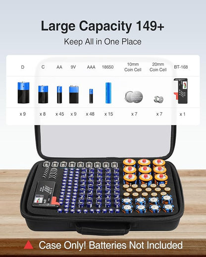Luxtude Battery Organizer Storage Case - Image 3