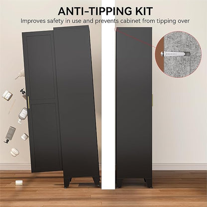 COFaR 67" Modern Pantry Cabinet, Slim Freestanding Cupboard - Image 7