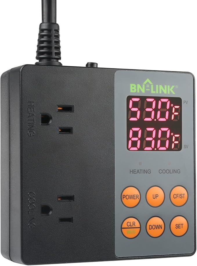 BN-LINK Smart WiFi Digital Temperature Controller Heating Cooling, Works by BN-LINK