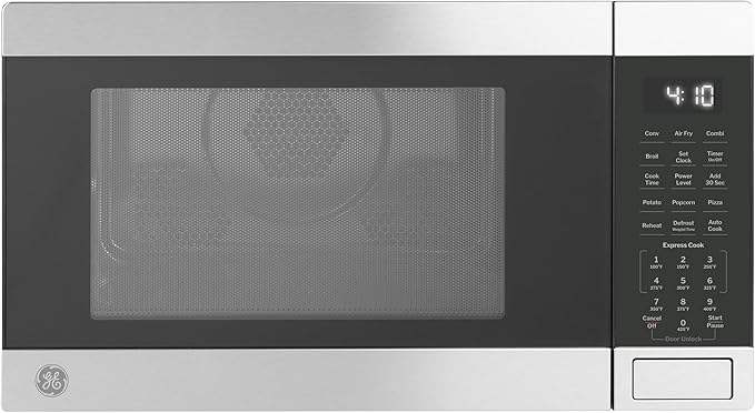 GE GCST10A1WSS 1.0 Cu Ft Convection Microwave Oven, 1050W Countertop Air Fry by GEAppliances