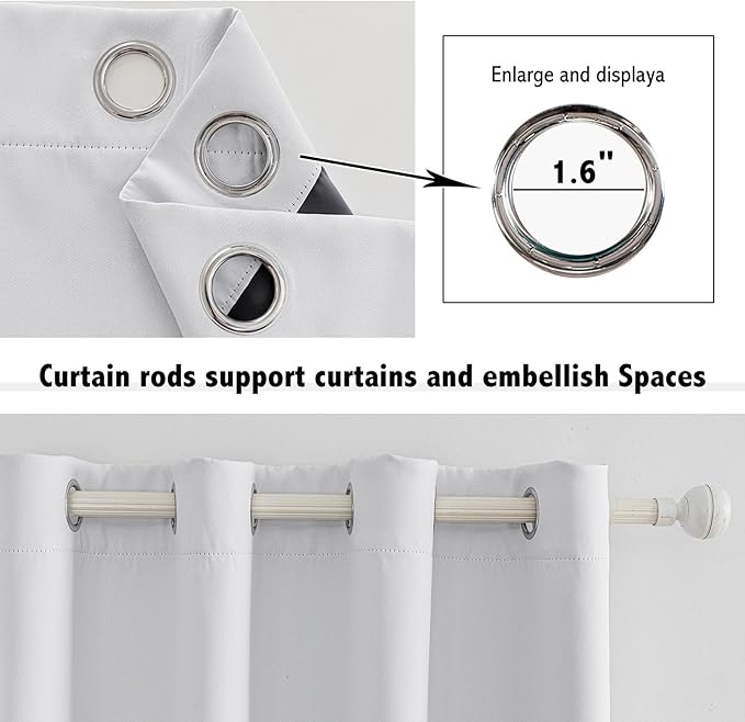 Anytime 100% Blackout Curtain 2 Panels Set, Thermal Insulated Window Drapes - Image 4
