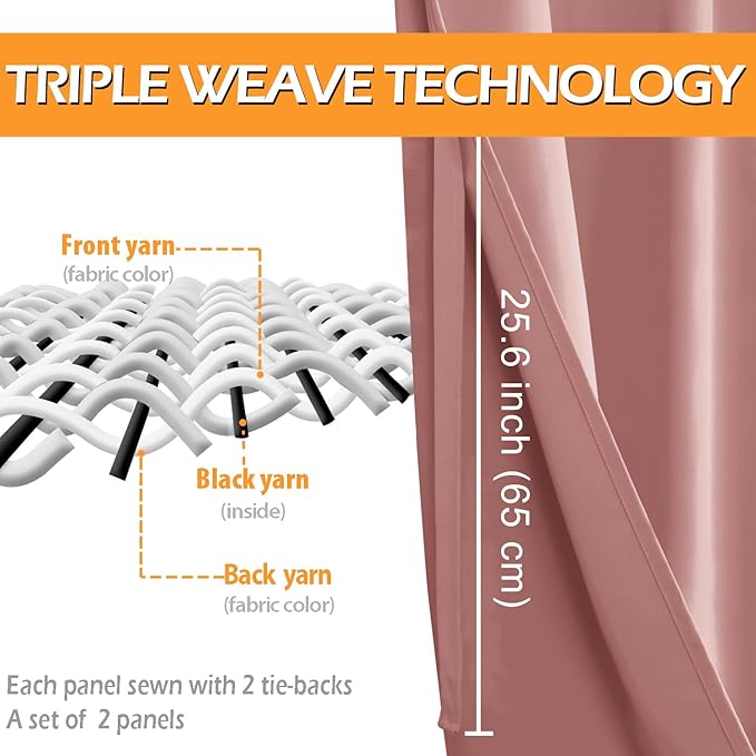 Hiasan Short Blackout Curtains for Bedroom - Image 4