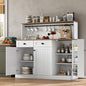Sideboard Buffet Cabinet with 2 Drawers, Farmhouse Kitchen Pantry with by Gyfimoie