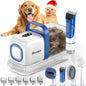 Dog Grooming Kit with Vacuum, 15000Pa Pet Hair Clipper and Shedding Brush by Buenkee