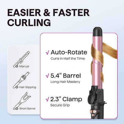 Wavytalk Rotating Curling Iron, Curl Cycle, 1 Inch Automatic Curling Wand - Image 4