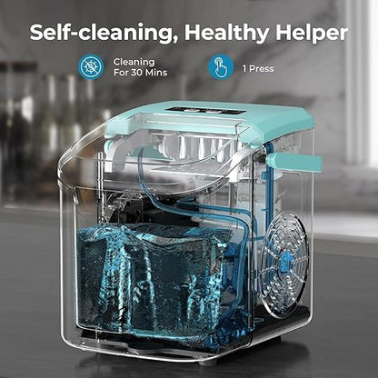 Countertop Ice Maker, 26 lbs/Day ice Production, 2 Sizes, 8 ice Cubes in 6 - Image 5