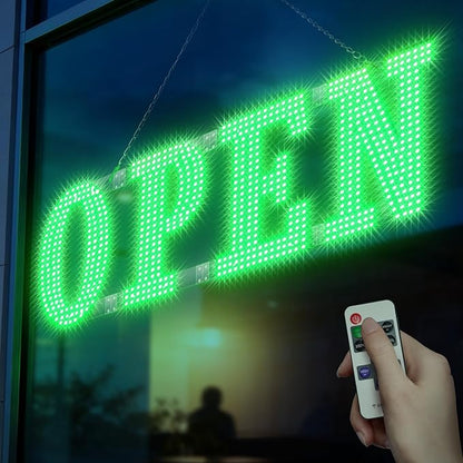 40" x 14" Large LED Open Signs by LemonNova