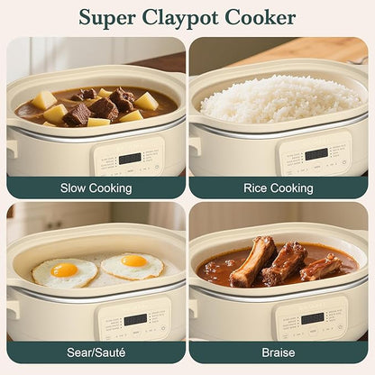 MAGNIFIQUE 4 Quart Programmable Casserole Slow Cooker, 8-in-1 Multi Cooker - Image 4