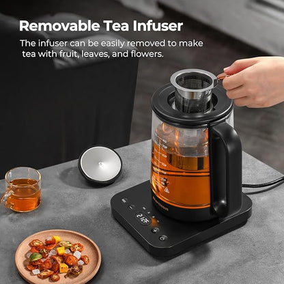 Narcissus Electric Kettle Temperature Control ±5℉, 1.8L Glass Electric Tea - Image 5